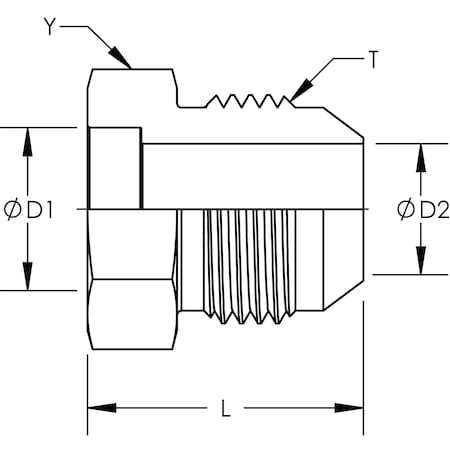 Male JIC Braze Connector Stainless Steel